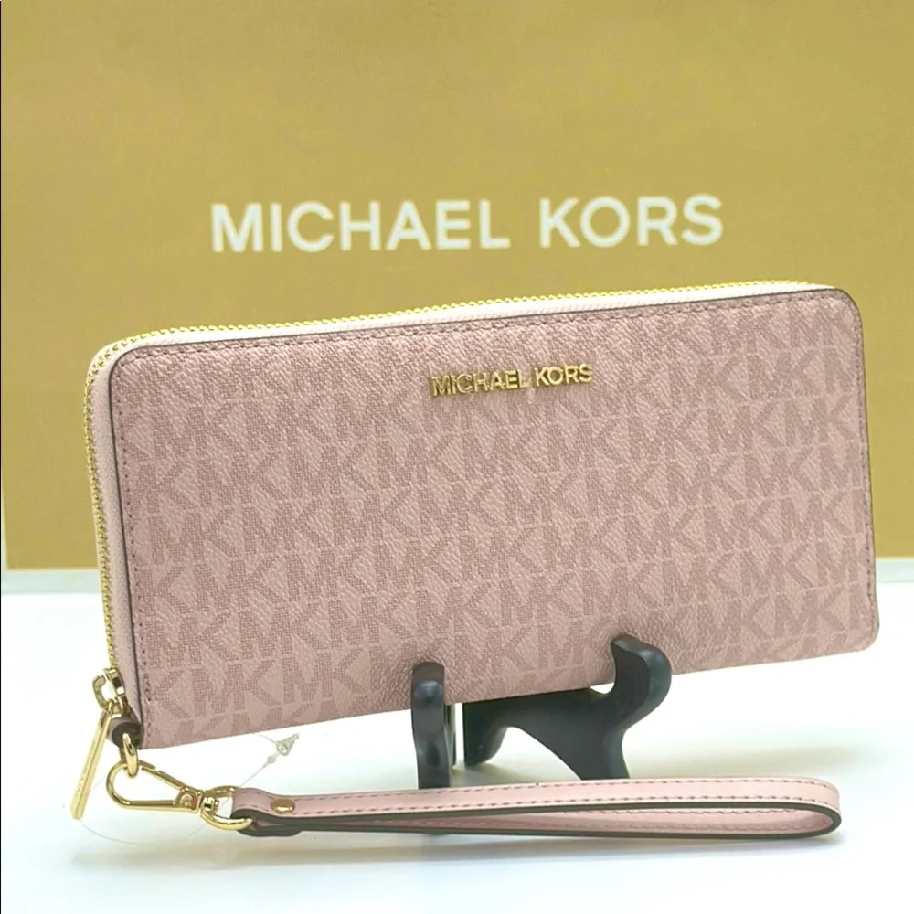 Michael Kors Blush Pink Logo Wristlet
